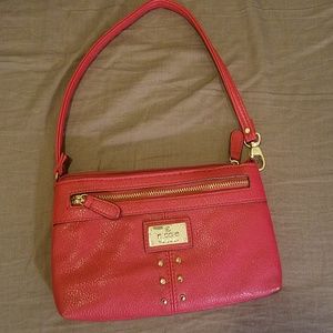 Small red clutch purse